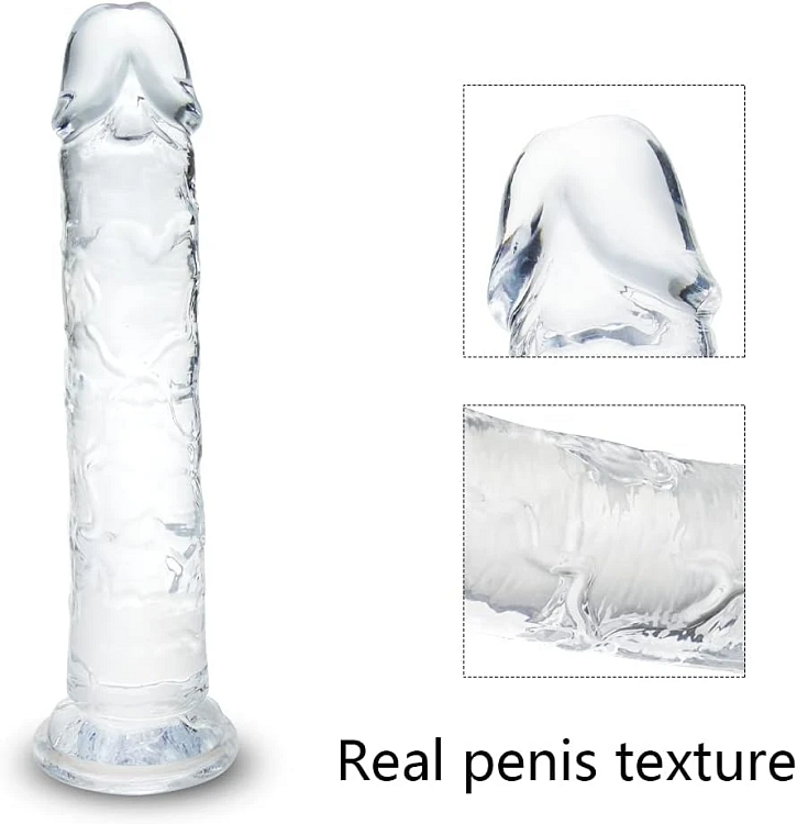 SMD Vanguard, Realistic XL Dildo 25cm Ρεαλιστικό Dildo με Βεντούζα, Clear