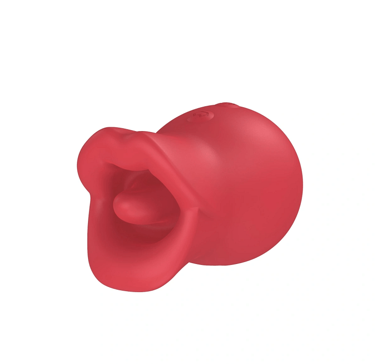 SMD Seductor 3-in-1 Oral Pleasure Pocket Lip Vibrator Stimulator, 10 Licking, Biting & Vibrating Modes, Red