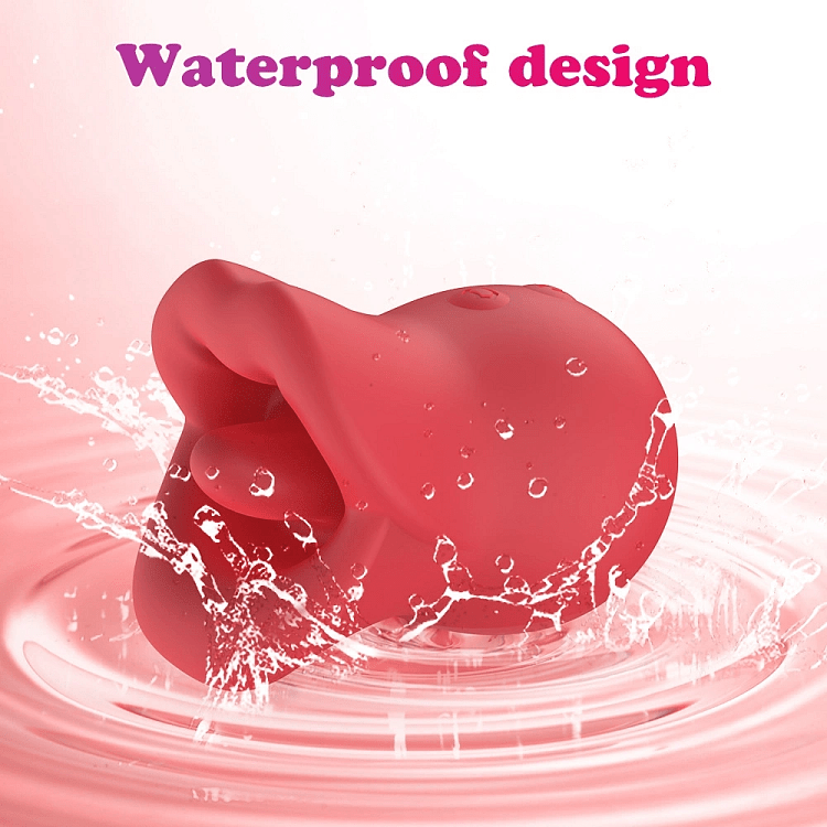 SMD Seductor 3-in-1 Oral Pleasure Pocket Lip Vibrator Stimulator, 10 Licking, Biting & Vibrating Modes, Red