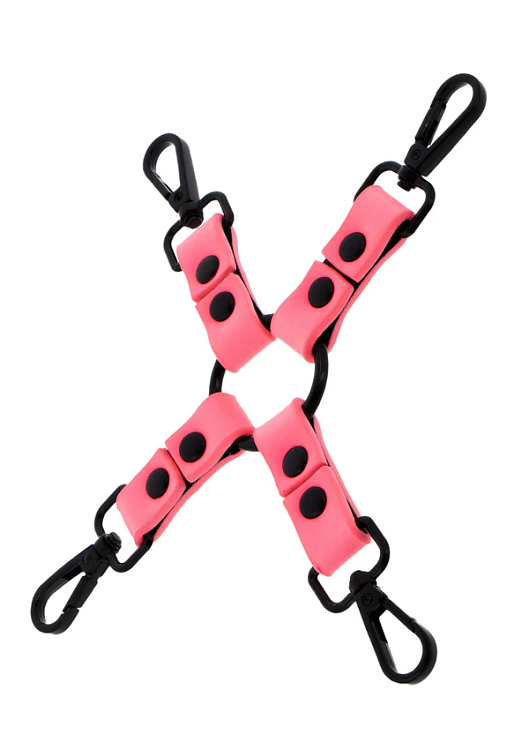 Taboom Glow In The Dark Hogtie, ΒDSM Φωσφοριζέ Hogtie Καρπών & Αστραγάλων, Pink