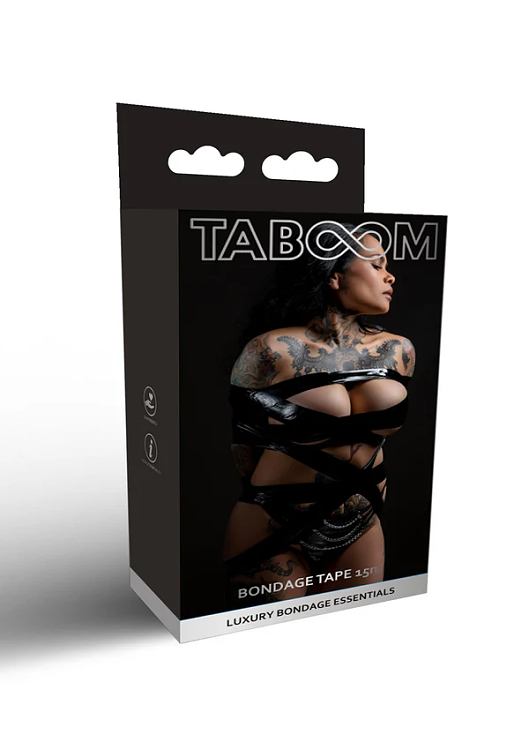 Taboom Luxury Essentials Bondage Tape, BDSM Binding Tape, 15m, Black