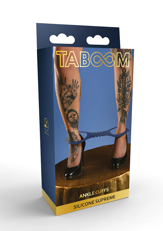 Taboom Silicone Supreme Ankle Cuffs, Ποδοπέδες Αστραγάλων Σιλικόνης, Blue