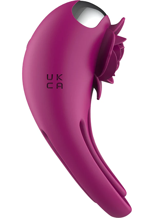 ToyJoy Put a Ring On It C-Ring Remote, Vibrating Cockring, Silicone Vibrating Penis Ring with Remote Control, Fuchsia