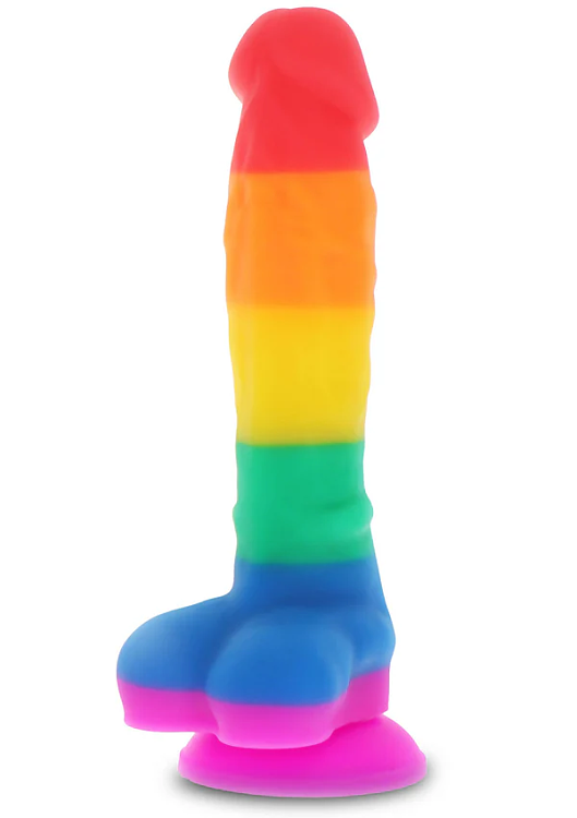 ToyJoy Rainbow Lover Dildo 18cm, Rainbow
