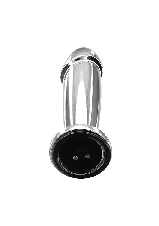 ToyJoy The Intruder Vibrating Plug, Butt Plug Vibrator, Vibrating Anal Wedge 11.8cm, Silver