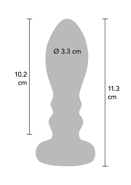 ToyJoy The Slider Vibrating Plug, Butt Plug Vibrator, Vibrating Anal Wedge, Large
