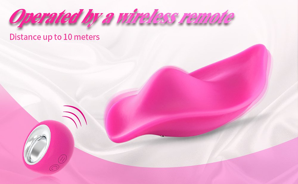 SMD Mini Wearable Clit Vibrator, Wireless Use with Controller, 12 Vibrating Modes, Pink