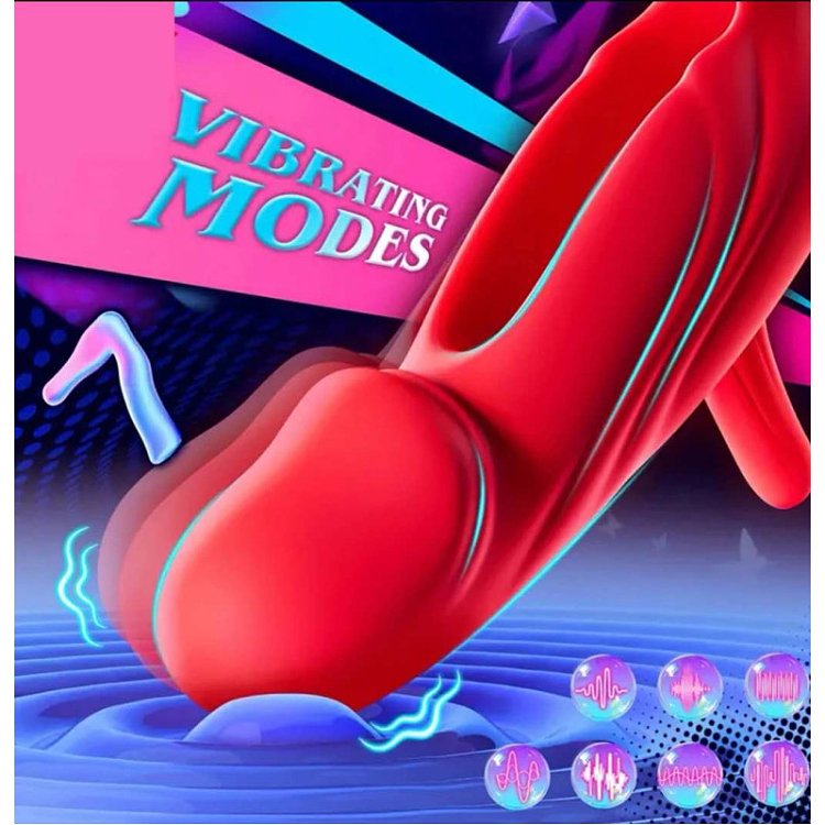 SMD Multitasker X3, Clitoral Licking, Flapping & G Spot Vibrator 3-in1 Πολυχρηστικός Δονητής με 9 Vibrating Modes, Red