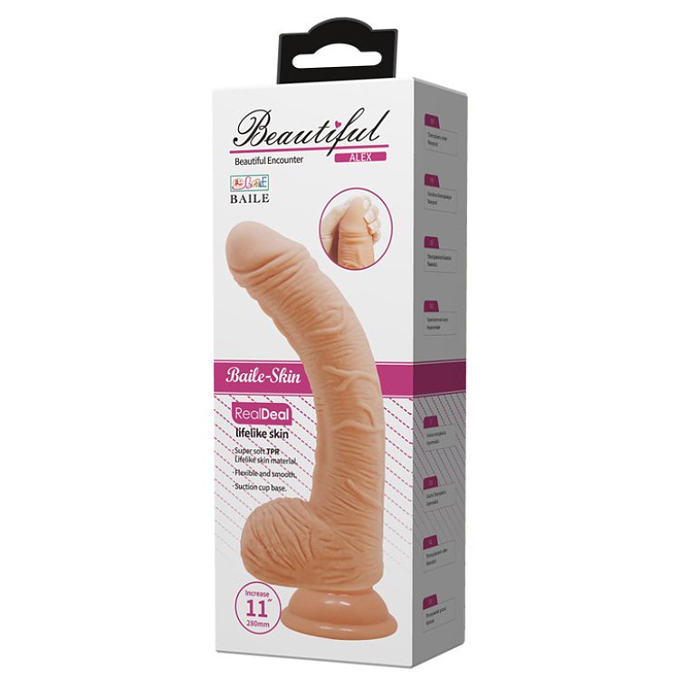 Baile Beautiful Alex, Ρεαλιστικό Dildo, 27.9cm, Flesh