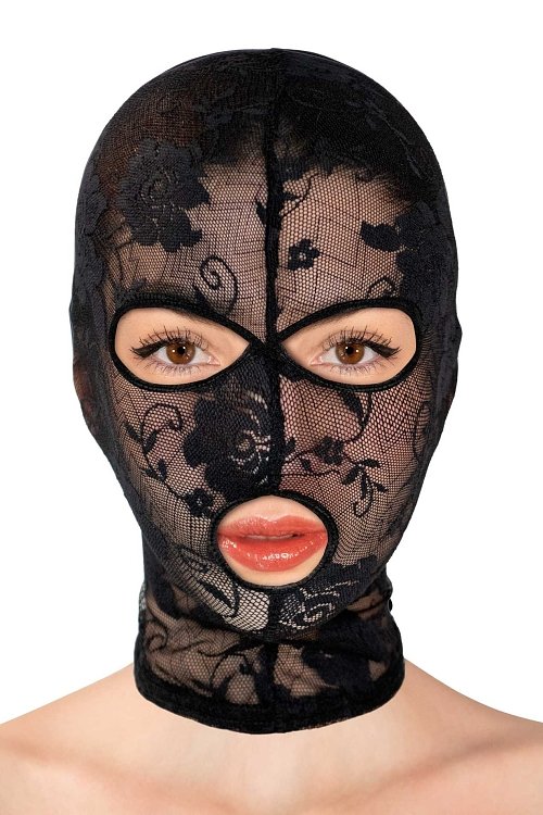 SMD NightCrawler, BDSM Mask Open Eyes, Μάσκα Lace, Black