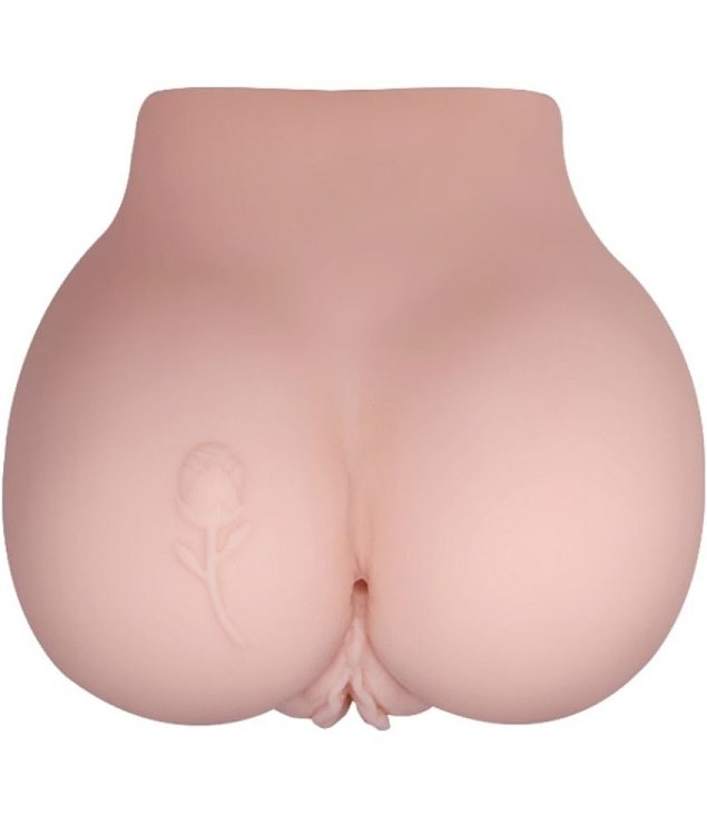 Crazy Bull Flower Tatoo, Vagina & Anus Vibrating Masturbator, Natural