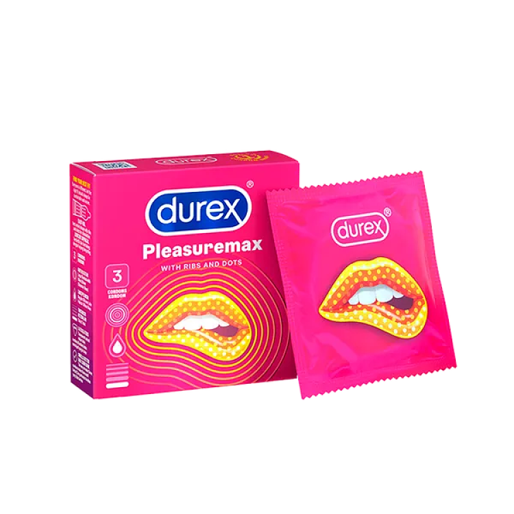 Durex Pleasuremax Ribbed and Dotted Condoms 12pcs
