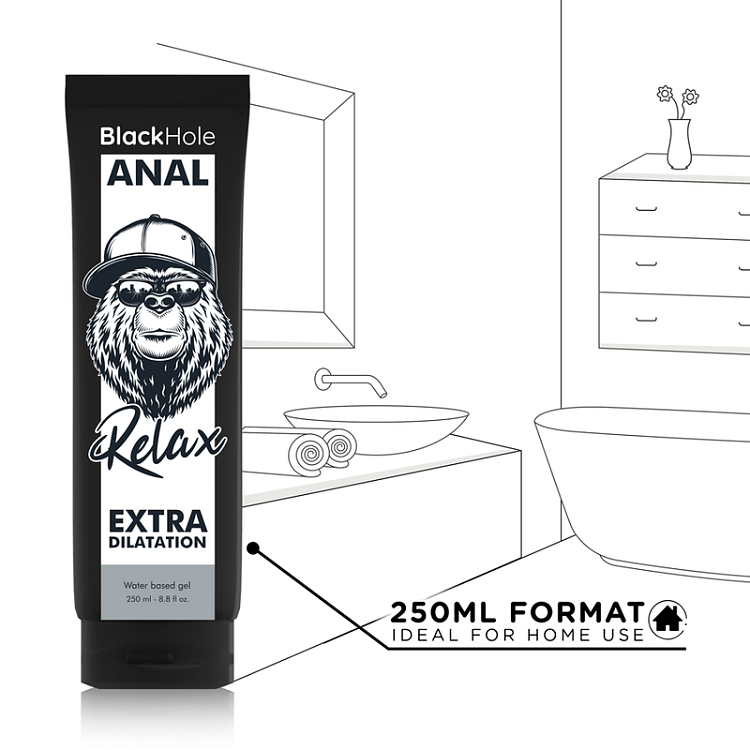 Black Hole Anal Relax Extra Dilatation 250ml, Water Based Πρωκτικό Λιπαντικό σε Gel