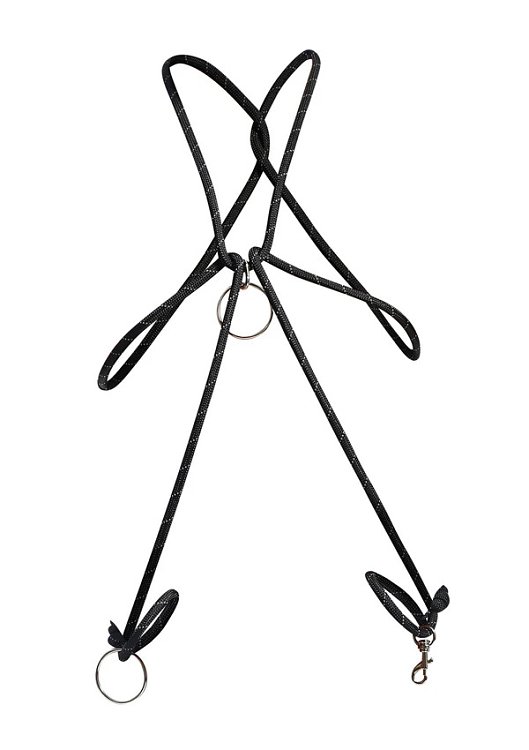 MOB Eroticwear DNGEON Cock Ring Rope, One Size, Black