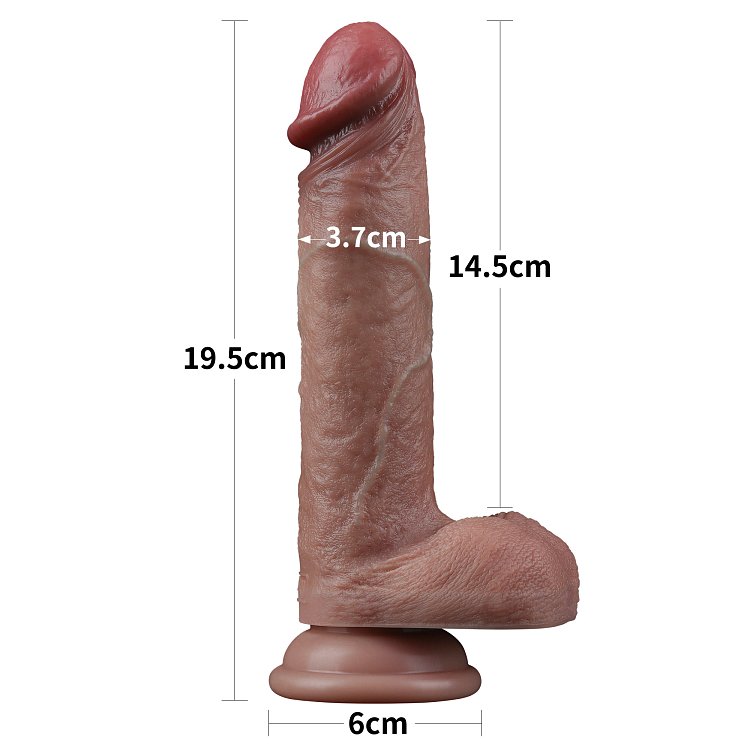 Lovetoy Nature Cock, Ρεαλιστικό Dildo Διπλής Στρώσης Σιλικόνης, 19cm, Flesh
