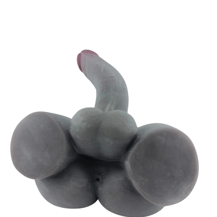 SMD Dual Mandingo, 2-in-1 Sex Doll With 19cm Bendable Dildo and Tight Anus, Black