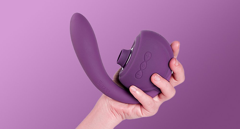 Tracy's Dog OG3 Clitoral Sucking Vibrator, Dual G-Spot & Clitoris Stimulation, 10 Vibration & Suction Modes, Purple