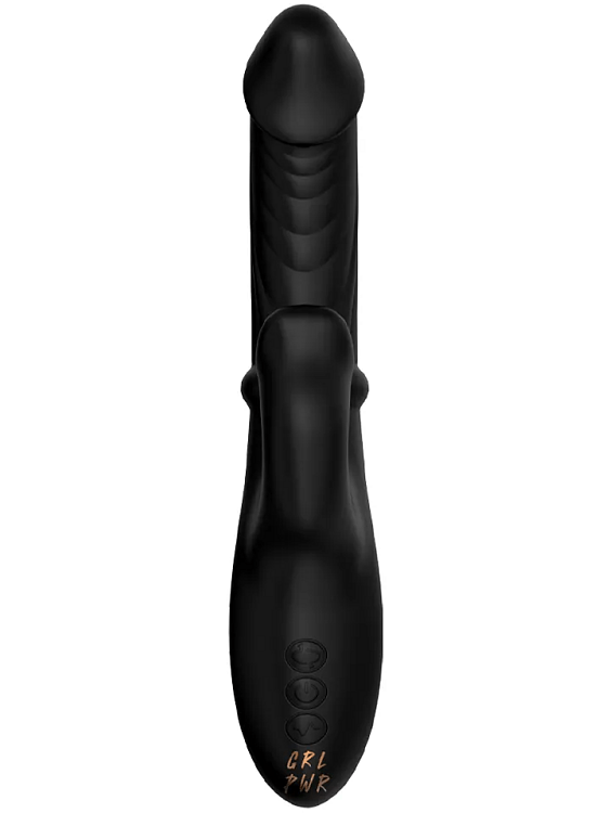 SMD Hard Rock, Rabbit Clitoral Stimulation and G Spot Vibrator 2-in1, Διπλός Δονητής με 10 Vibrating Modes, Black