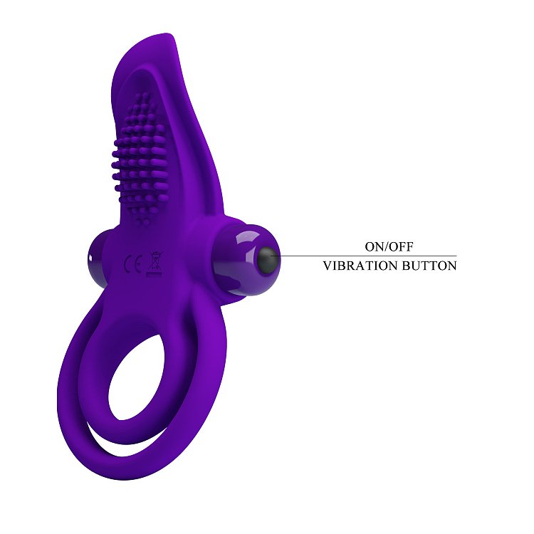 Pretty Love Vibrant Penis Ring, Δονούμενο Δαχτυλίδι Πέους Σιλικόνης, Purple