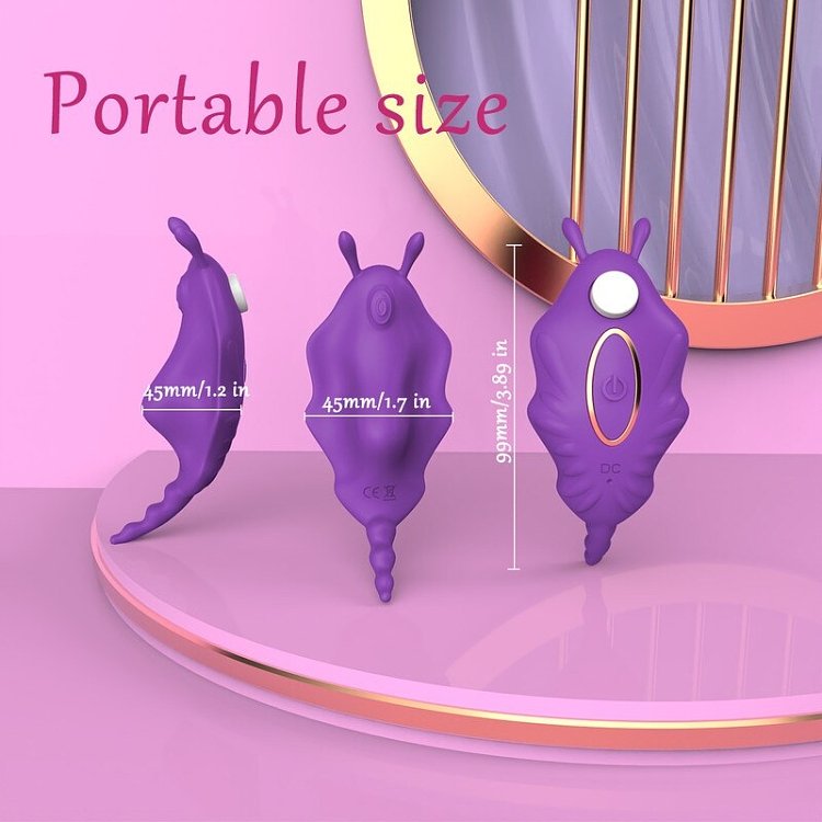 SMD Wearable Full Stealth App-Controlled Panty Vibrator, Clitoral G-Spot Stealth Stimulation,9 Vibrations, Deep Purple