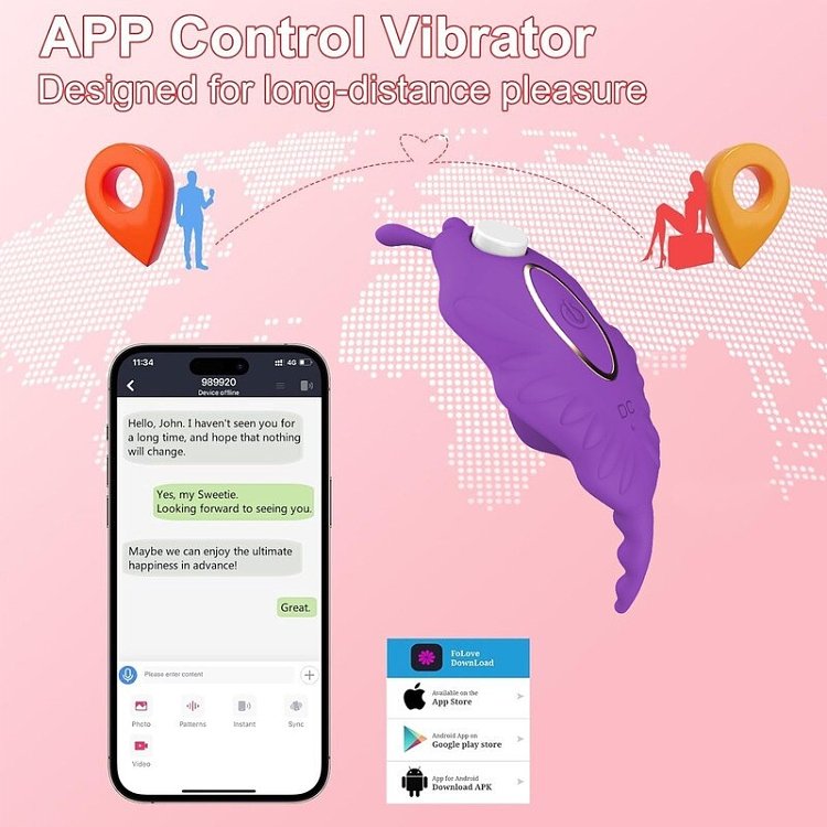 SMD Wearable Full Stealth App-Controlled Panty Vibrator, Clitoral G-Spot Stealth Stimulation,9 Vibrations, Deep Purple