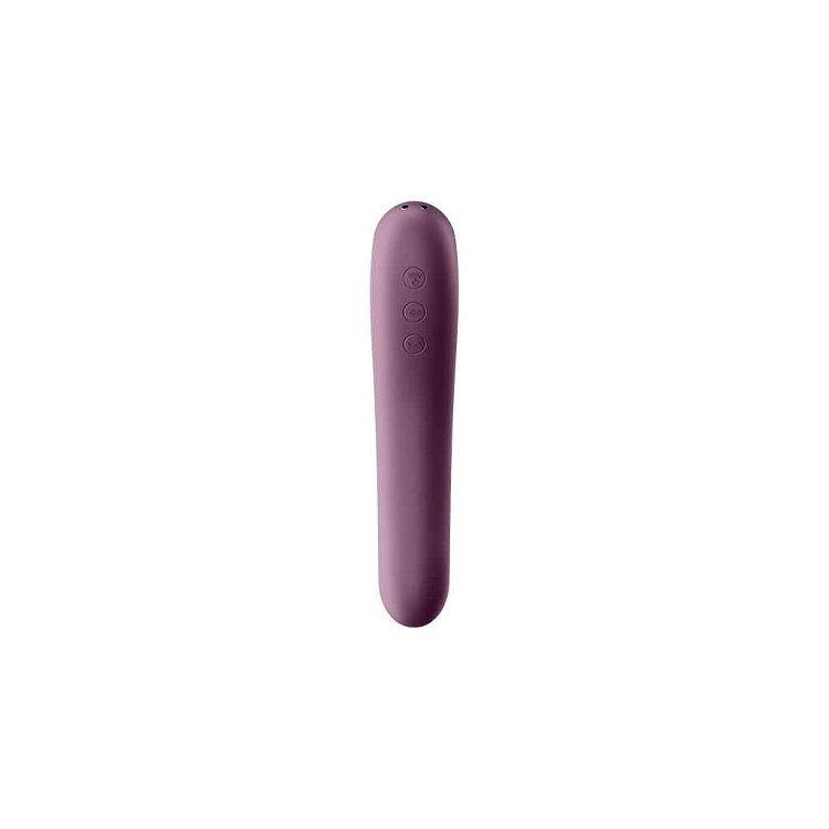 Satisfyer Dual Kiss Air Pulse Vibrator, Wine Red