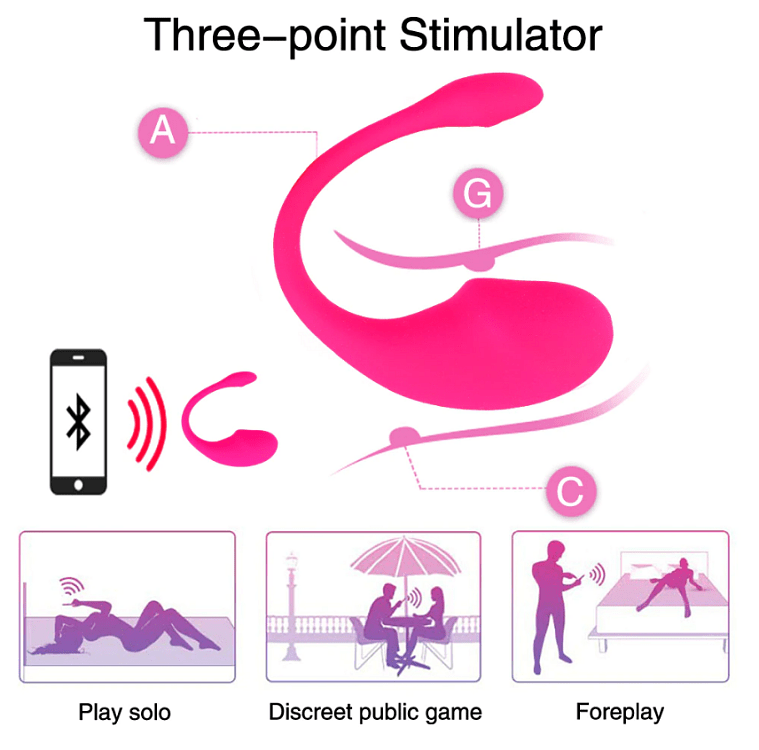 Mokko EVA App Controlled Vibrator for Couples, Ασύρματος Κλειτοριδικός Δονητής με Bluetooth για Ζευγάρια
