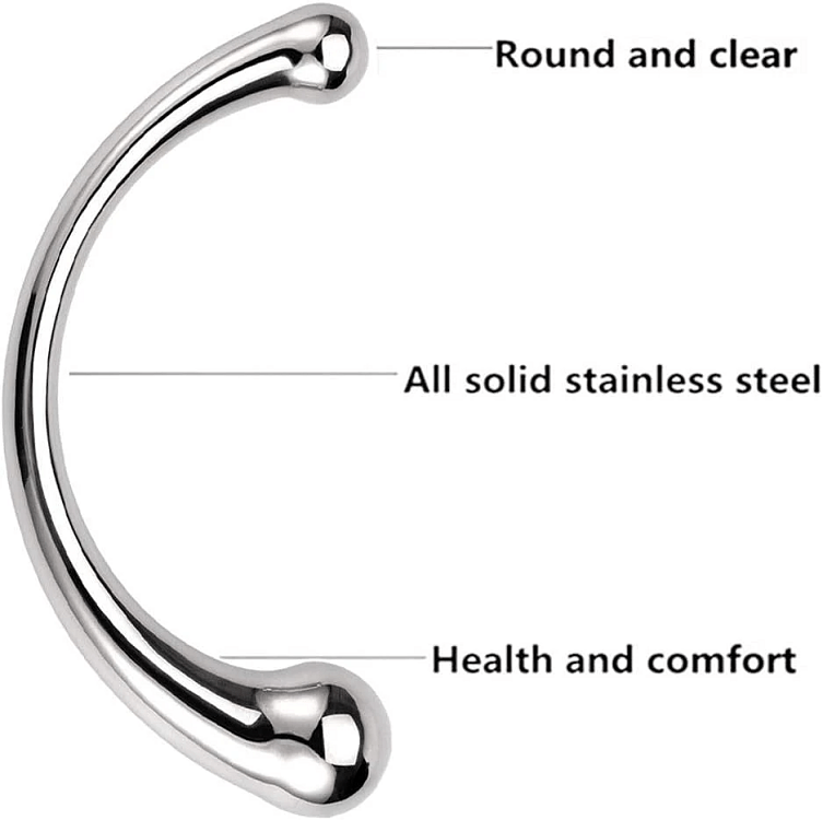 SMD HotSteel, Stainless Steel Curved G-Spot & P-Spot Dildo