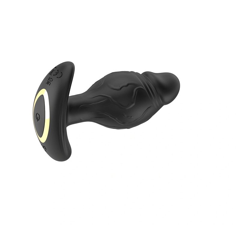 SMD Realistic Anal Vibrator με App & Remote, Πρωκτικός Δονητής Bluetooth, Silicone, Black