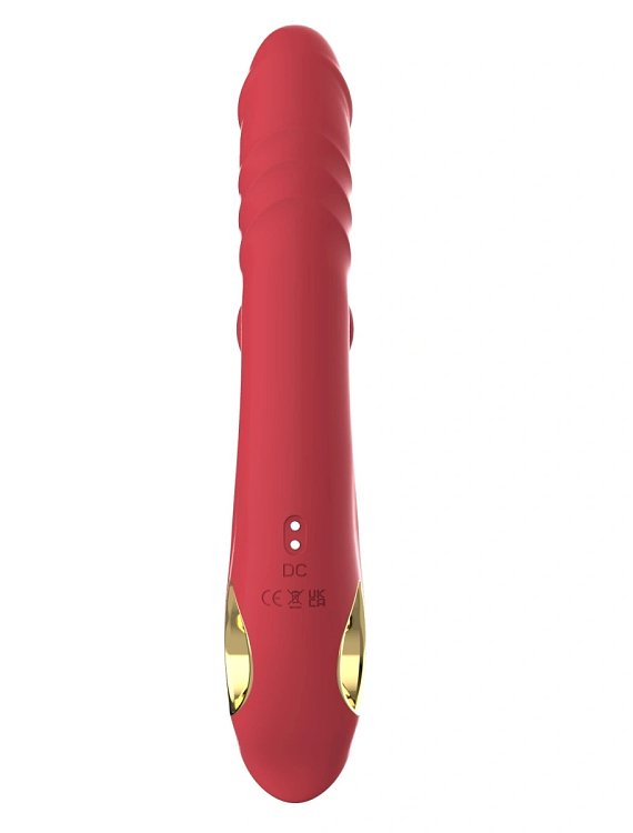 SMD Thrusting Rabbit Vibrator, 10 Δονήσεις, 5 Thrusting & 5 Biting Modes, Silicone, USB