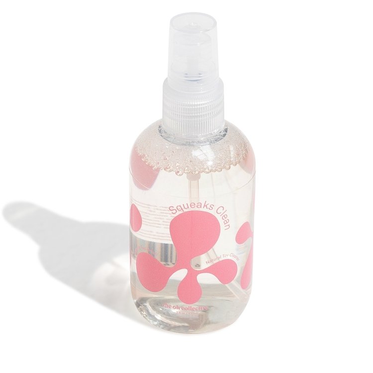 The Oh Collective Squeaks Clean, Natural & Vegan Sex Toy Cleaner 100ml, Φυσικό Vegan Sex Toy Καθαριστικό Spray, Pink Green