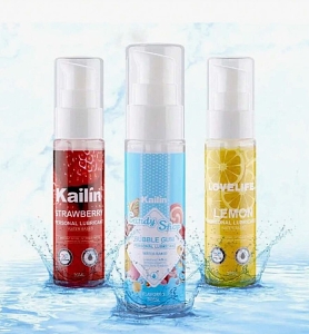 Kailin Fruitastic, Waterbased Fruity Flavoured Lube Set με Γεύσεις Strawberry, Bubble Gum & Lemon, 3 x 30ml