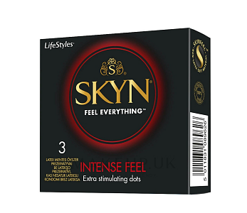 Skyn Intense Feel Προφυλακτικά χωρίς Λάτεξ, με Κουκκίδες για Μεγαλύτερη Ευχαρίστηση 3τμχ