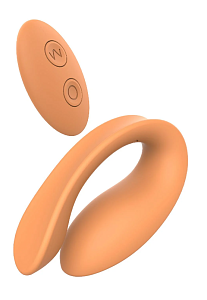 Dream Toys Glam, Couples Vibrator Wireless Remote, Διπλός Δονητής για Ζευγάρια, 4 Rhythms & 3 Speeds, Orange