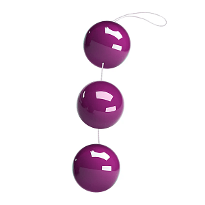 SMD Opaline, Silicone Kegel Balls, Koλπικές Μπάλες Kegel από Σιλικόνη, Σετ των 3, Deep Purple