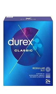 Durex Προφυλακτικά Classic με Κανονική Εφαρμογή 24τμχ