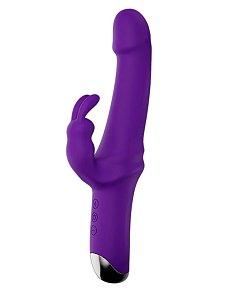 SMD Bunnie Hero, Rabbit Clitoral Stimulation and G Spot Vibrator 2-in1, Διπλός Δονητής με 10 Vibrating Modes, Purple