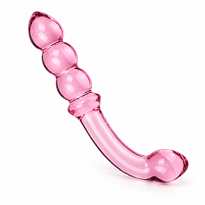 SMD Crystal Duo, Double-Ended Glass Dildo, Διπλό Γυάλινο Dildo, Pink
