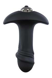 Dream Τoys Essentials Single Speed Star Arrow Plug & Removable Vibrating Bullet, Πρωκτική Σφήνα με Αποσπώμενο Bullet, 9cm, Black