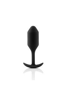B-Vibe Snug Plug 2 Butt Plug 11cm, με Θήκη και Guide, Black