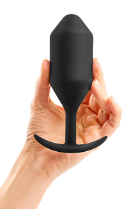 B-Vibe Snug Plug 5 Butt Plug 15cm, με Θήκη και Guide, Black