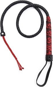 SMD Stallion, Leather Whip and Flogger, BDSM Μαστίγιο, Red / Black