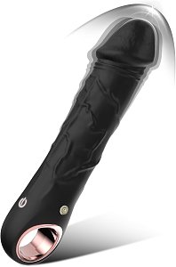 SMD Jumper Pocket, Realistic Vibrator Dildo 18cm Ρεαλιστικός Δονητής, Black