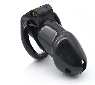 SMD EnCaged, Chastity Male Penis Cage, Adjustable 4 Fits, Hidden Lock & Hollow Design, Black