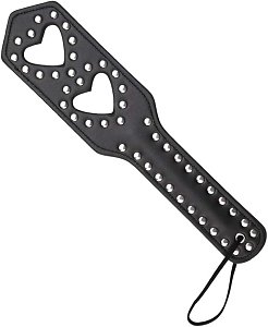 SMD Doit Paddle Studded Hearts 34cm από Vegan Leather, Black