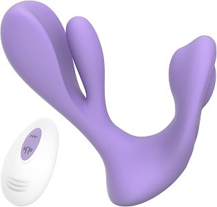 Tracy's Dog Swirlii Rotating Vibrator με Remote και Dual G-Spot & Clitoris Stimulation, Purple