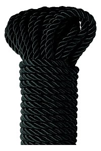 Pipedream Fetish Fantasy Series Deluxe Silk Rope 10m., BDSM Σχοινί Δεσίματος Μεταξωτό, Black