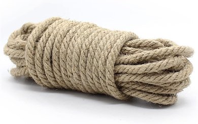 SMD Bow Tie 10m., Hemp Rope with Metal Tip, BDSM Σχοινί Δεσίματος Βαμβακερό, Skin Color