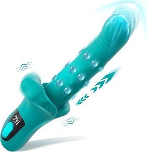 SMD Erotikon, Rose Clitoral Stimulation and G Spot Vibrator 2-in1, Διπλός Δονητής με 27 Stimulating Modes, Green