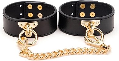 SMD Twisted Metal, BDSM Supreme HandCuffs, Black / Gold